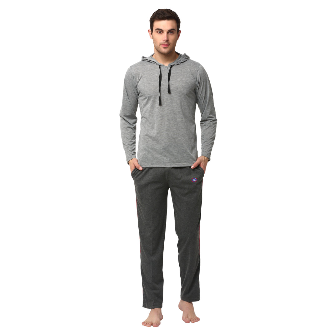 Mack Jonney Silver Grey Night Suit For Men's