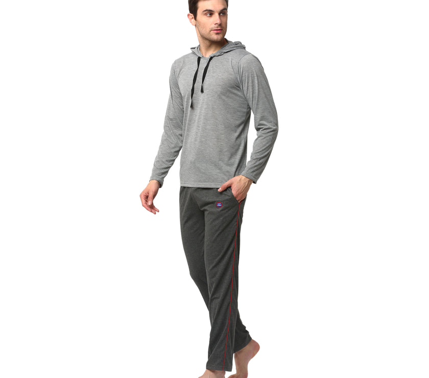Mack Jonney Silver Grey Night Suit For Men's