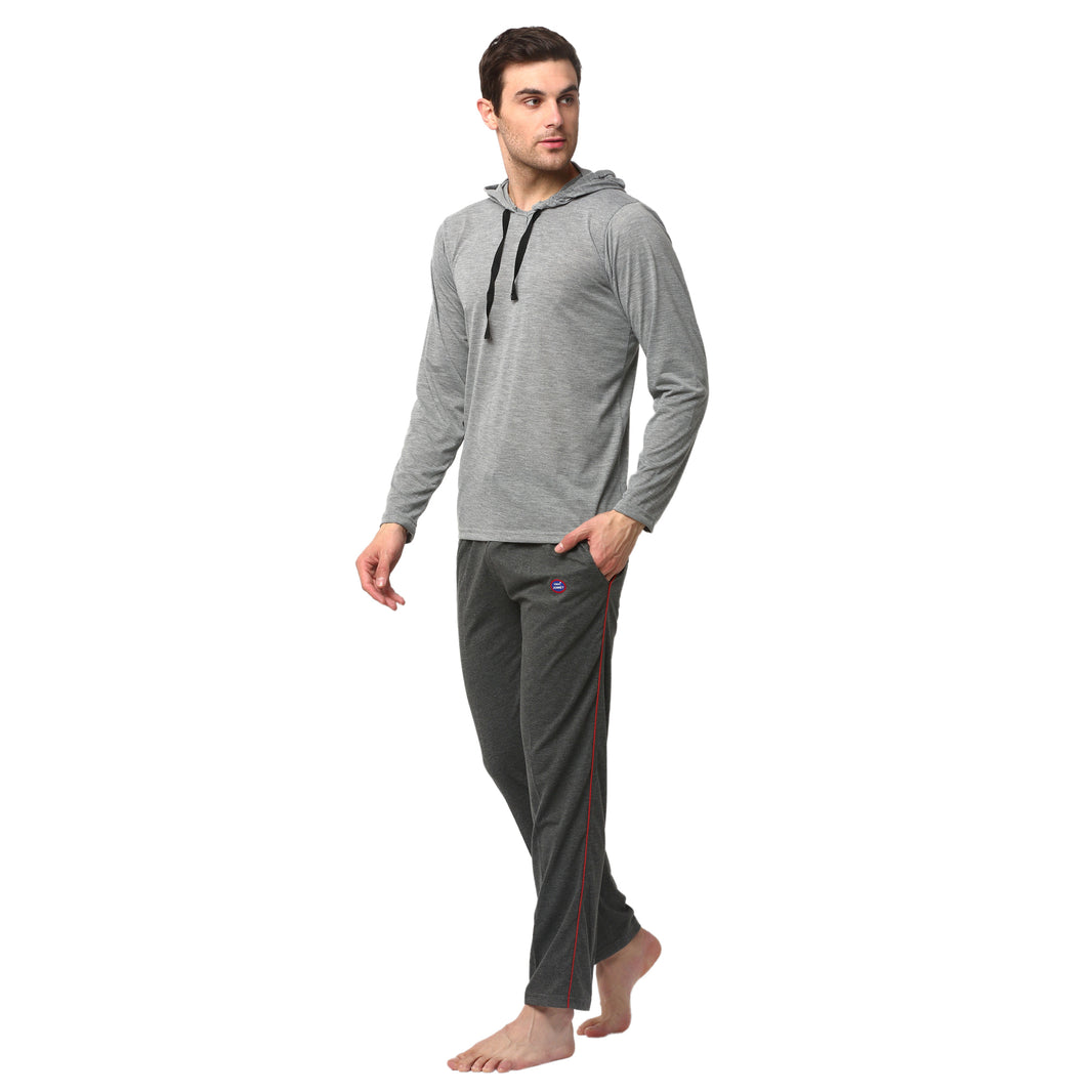 Mack Jonney Silver Grey Night Suit For Men's