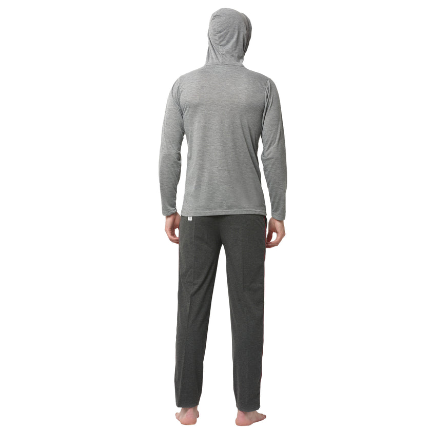 Mack Jonney Silver Grey Night Suit For Men's