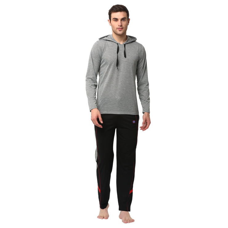 Mack Jonney Silver Black Night Suit For Men's