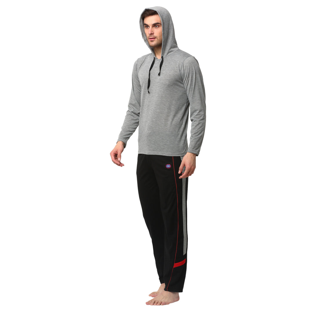 Mack Jonney Silver Black Night Suit For Men's