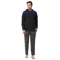 Mack Jonney Black Grey Night Suit For Men's