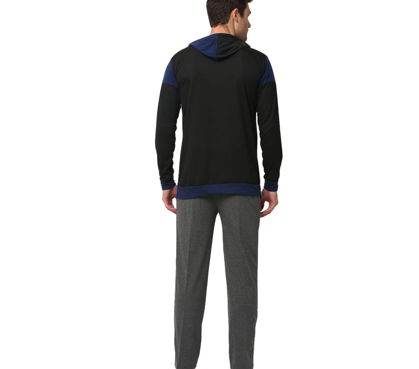 Mack Jonney Black Grey Night Suit For Men's