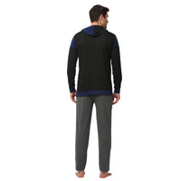 Mack Jonney Black Grey Night Suit For Men's