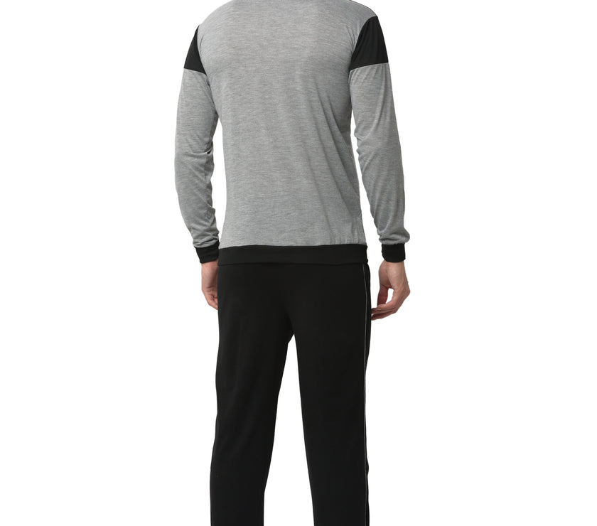 Mack Jonney Silver Black Night Suit For Men's