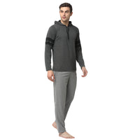 Mack Jonney Grey Silver Night Suit For Men's