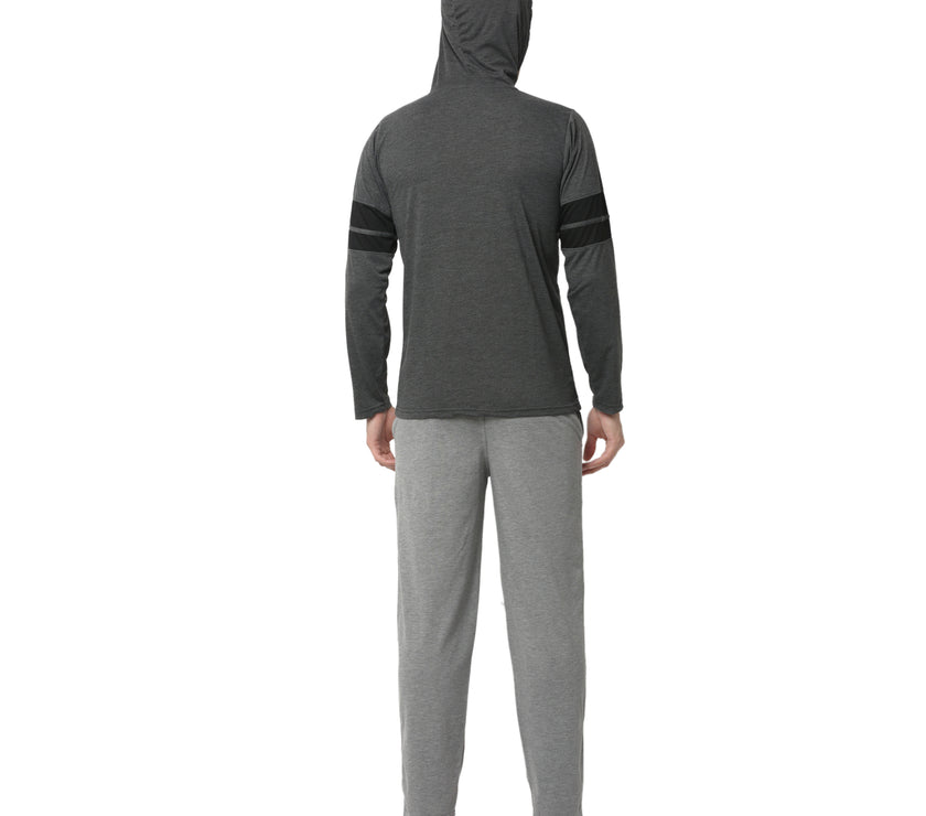 Mack Jonney Grey Silver Night Suit For Men's