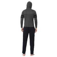 Mack Jonney Grey Dark Blue Night Suit For Men's