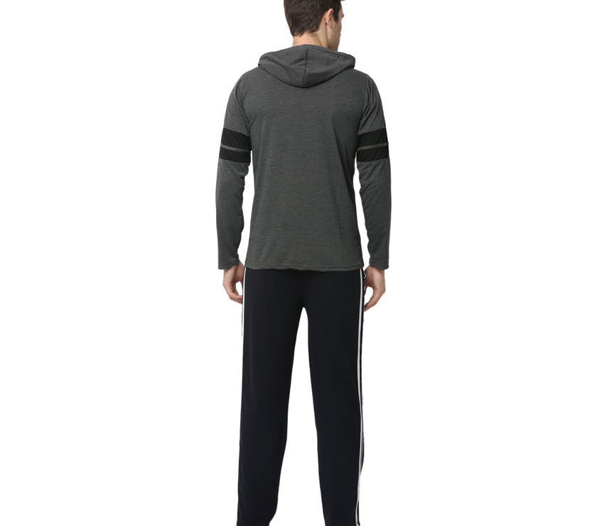 Mack Jonney Grey Dark Blue Night Suit For Men's