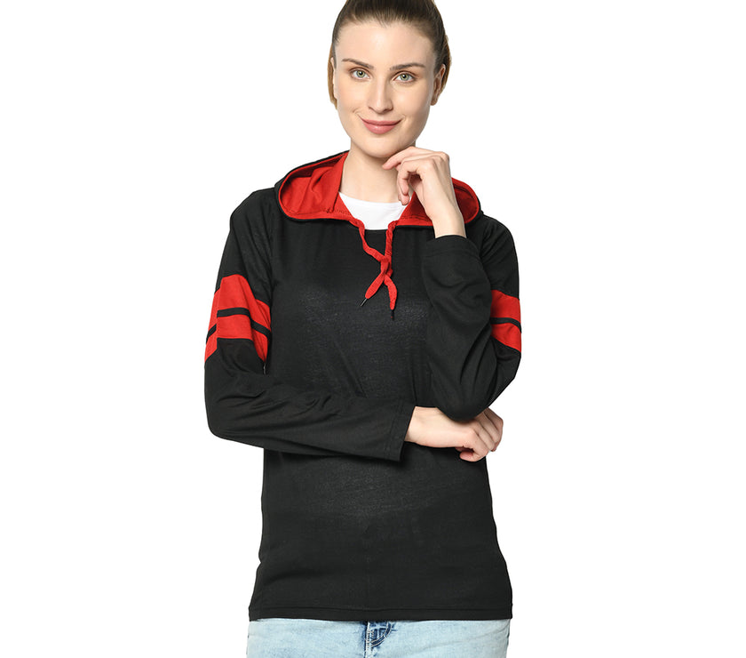 Mack Jonney Black Color Full Sleeve Tshirt For Women
