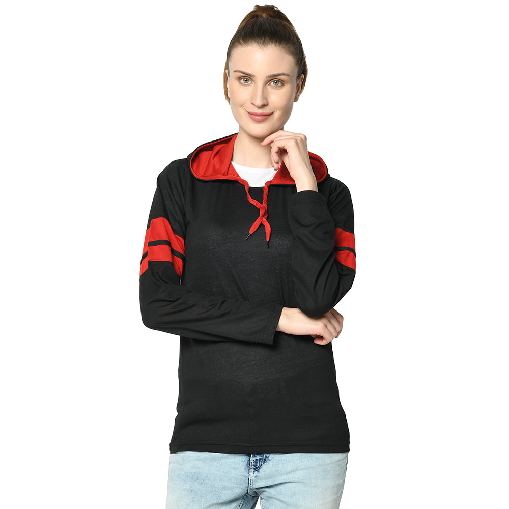 Mack Jonney Black Color Full Sleeve Tshirt For Women