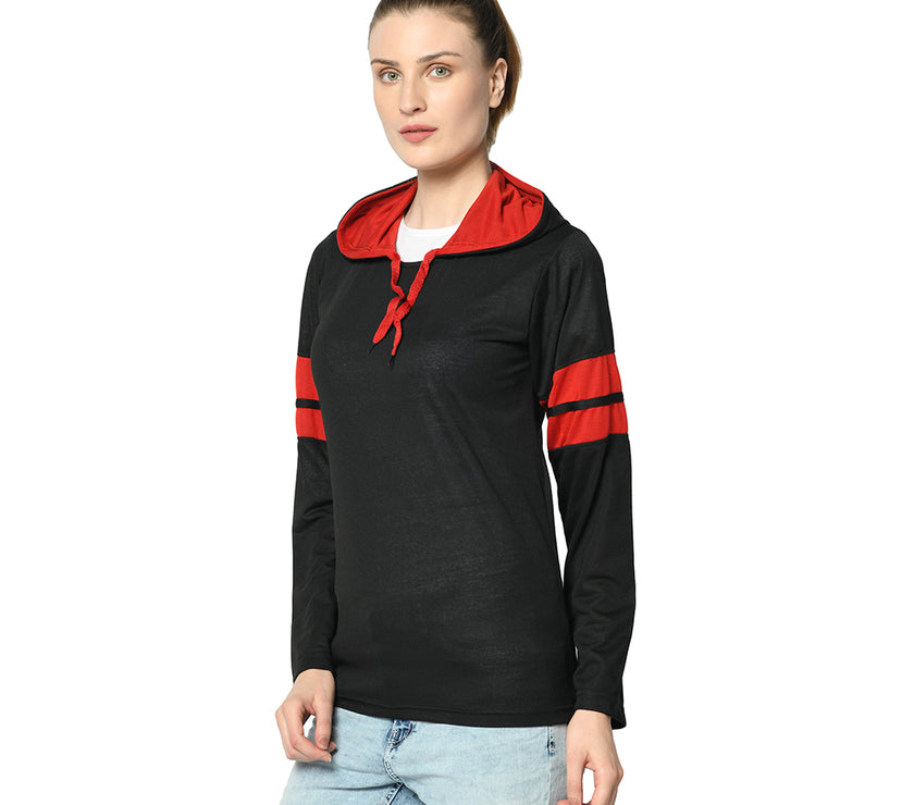 Mack Jonney Black Color Full Sleeve Tshirt For Women