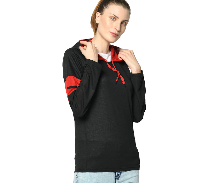 Mack Jonney Black Color Full Sleeve Tshirt For Women
