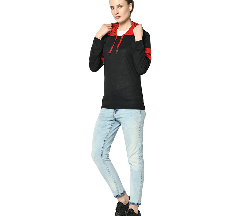 Mack Jonney Black Color Full Sleeve Tshirt For Women