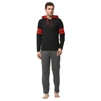 Mack Jonney Black Grey Night Suit For Men's