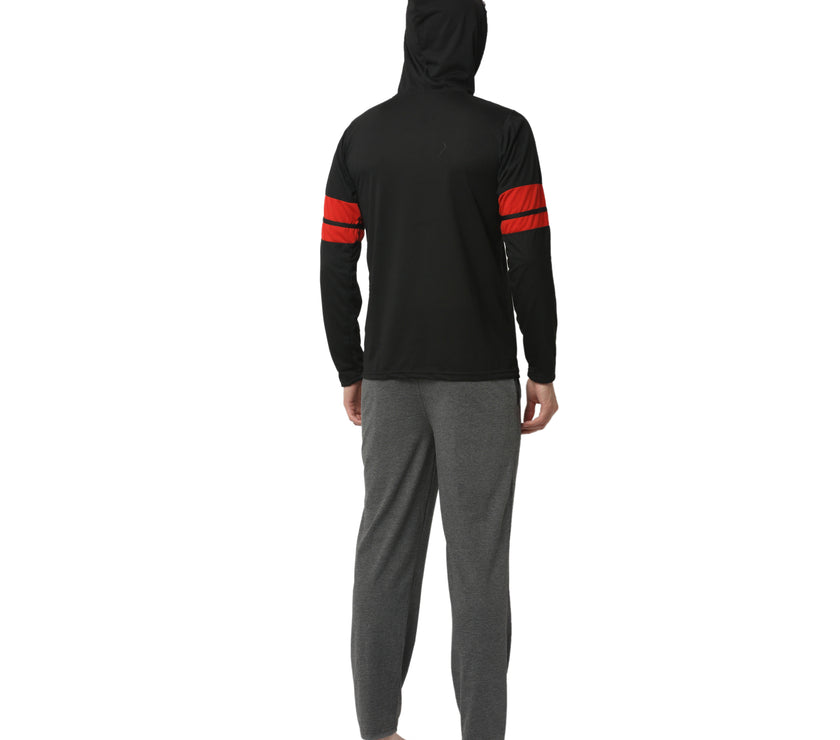 Mack Jonney Black Grey Night Suit For Men's