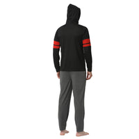 Mack Jonney Black Grey Night Suit For Men's