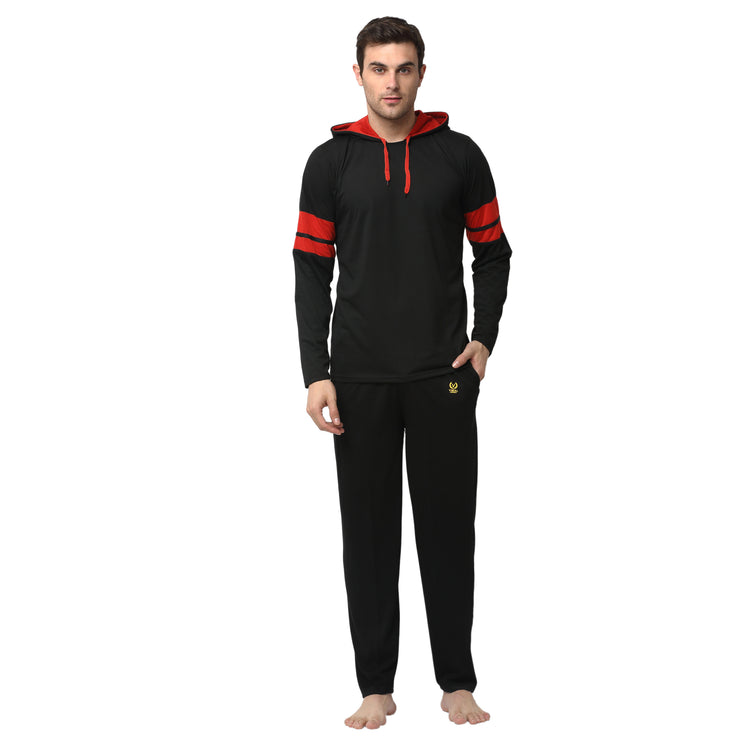 Mack Jonney Black Black Night Suit For Men's