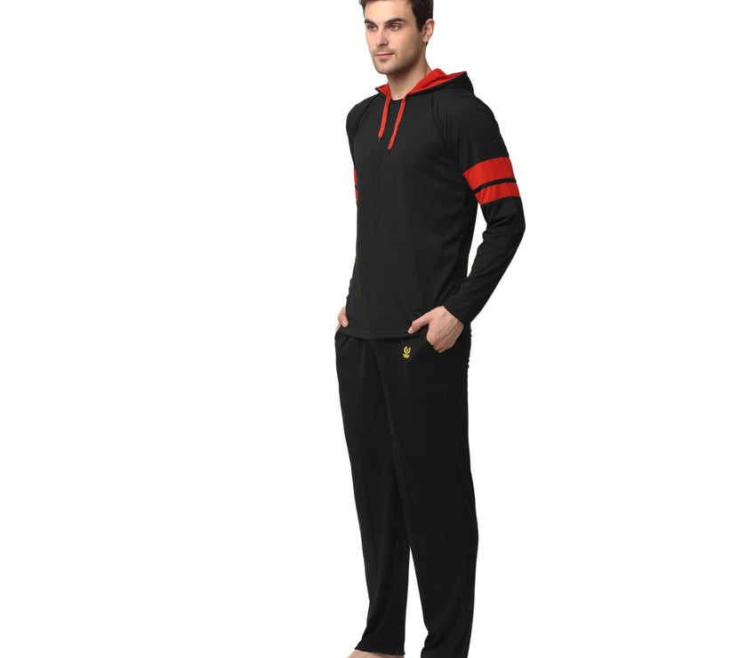 Mack Jonney Black Black Night Suit For Men's