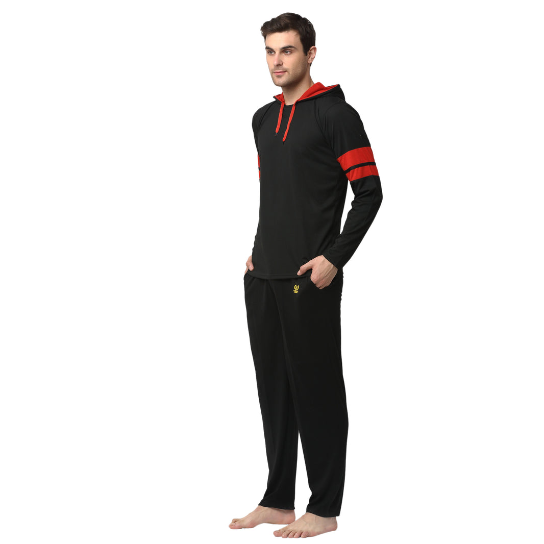 Mack Jonney Black Black Night Suit For Men's