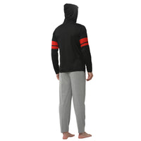 Mack Jonney Black Silver Night Suit For Men's