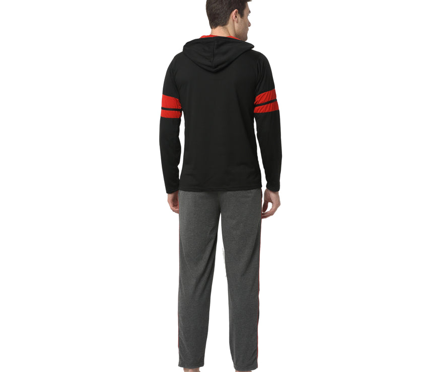 Mack Jonney Black Grey Night Suit For Men's