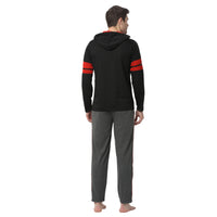 Mack Jonney Black Grey Night Suit For Men's