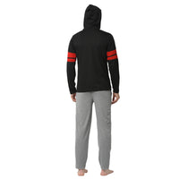 Mack Jonney Black Silver Night Suit For Men's