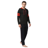 Mack Jonney Black Dark Blue Night Suit For Men's