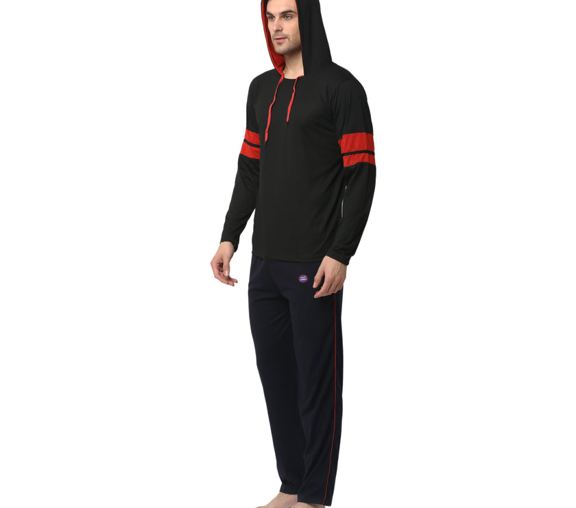 Mack Jonney Black Dark Blue Night Suit For Men's