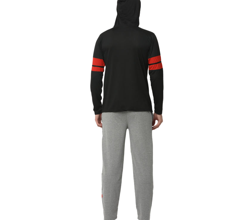 Mack Jonney Black Silver Night Suit For Men's