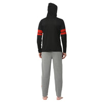 Mack Jonney Black Silver Night Suit For Men's