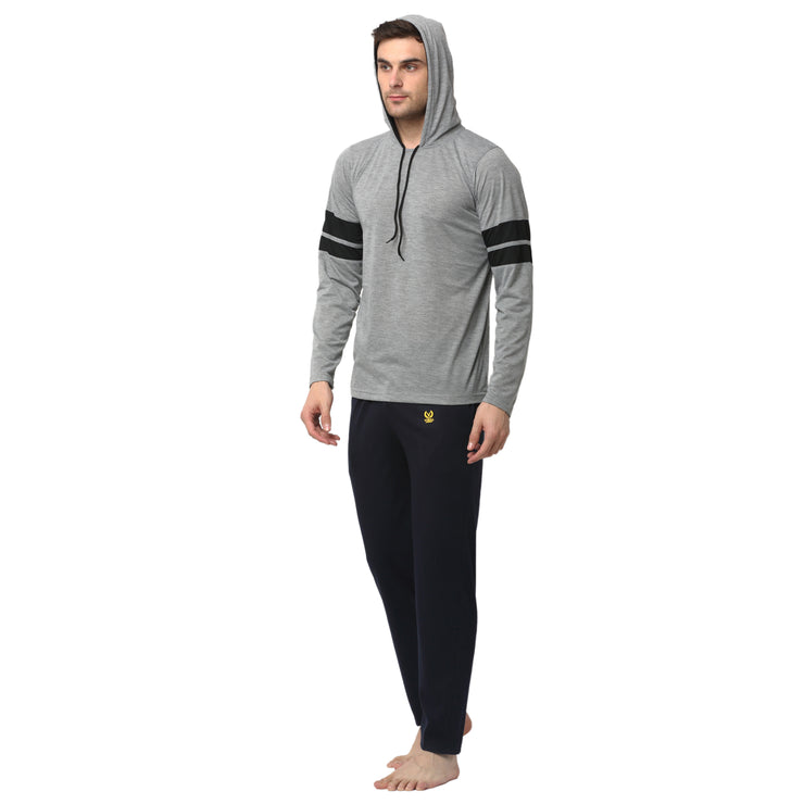 Mack Jonney Silver Dark Blue Night Suit For Men's