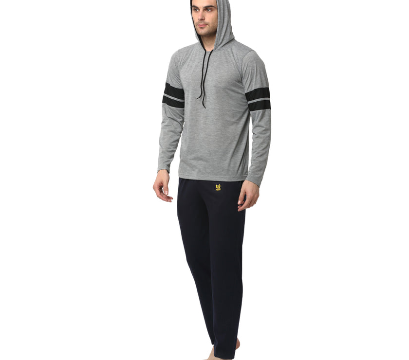 Mack Jonney Silver Dark Blue Night Suit For Men's