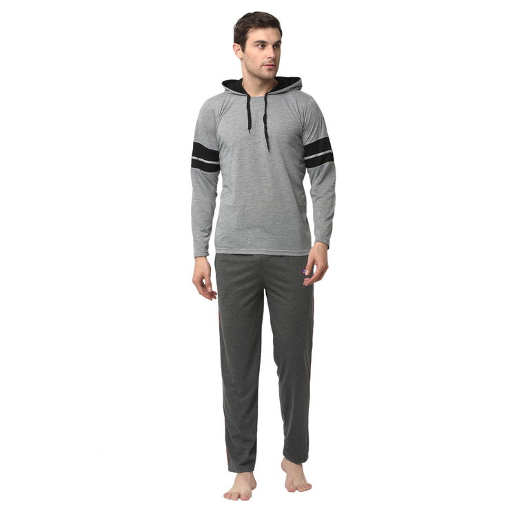 Mack Jonney Silver Grey Night Suit For Men's