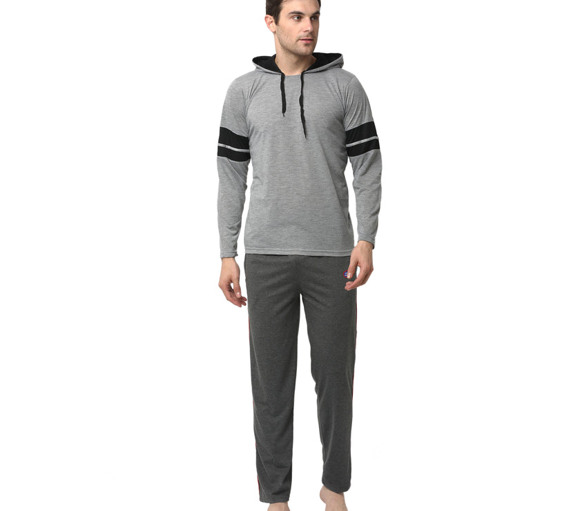Mack Jonney Silver Grey Night Suit For Men's
