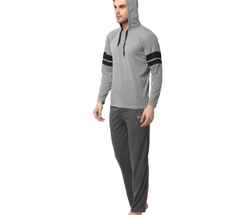Mack Jonney Silver Grey Night Suit For Men's