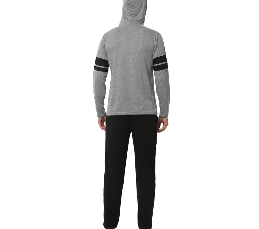 Mack Jonney Silver Black Night Suit For Men's