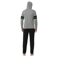 Mack Jonney Silver Black Night Suit For Men's