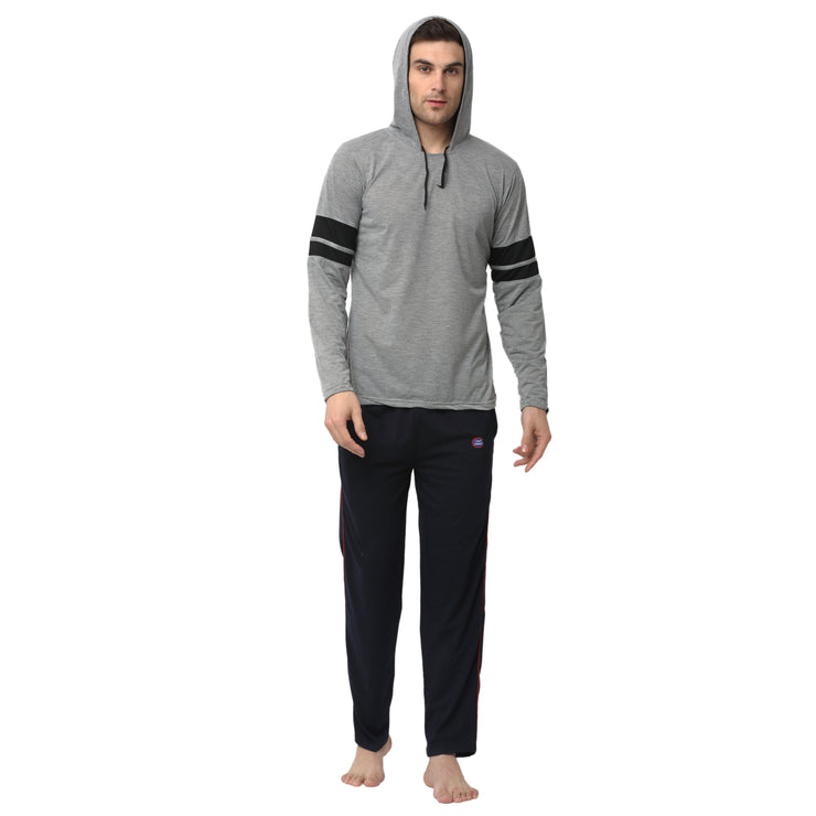 Mack Jonney Silver Dark Blue Night Suit For Men's