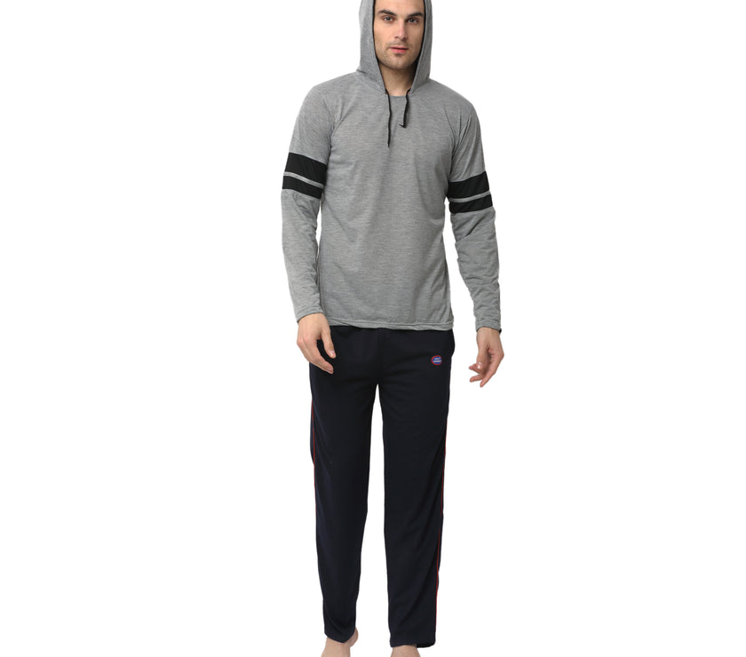 Mack Jonney Silver Dark Blue Night Suit For Men's