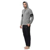Mack Jonney Silver Dark Blue Night Suit For Men's