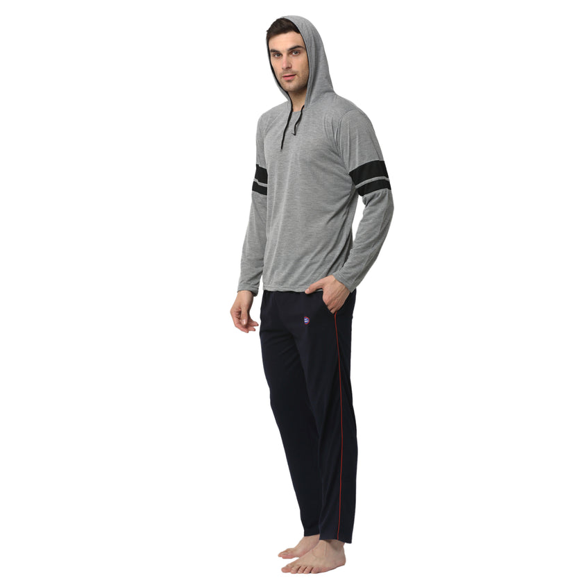 Mack Jonney Silver Dark Blue Night Suit For Men's