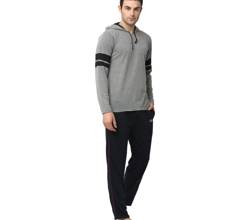 Mack Jonney Silver Dark Blue Night Suit For Men's