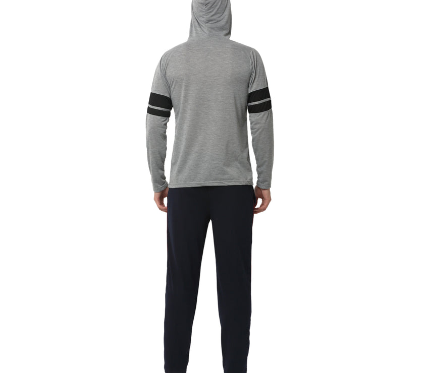 Mack Jonney Silver Dark Blue Night Suit For Men's