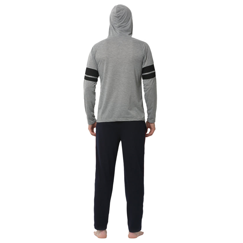 Mack Jonney Silver Dark Blue Night Suit For Men's