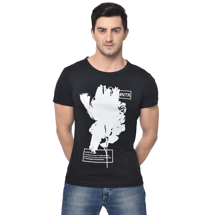Vimal Jonney Round Neck Black T-shirt For Men's - Vimal Clothing store