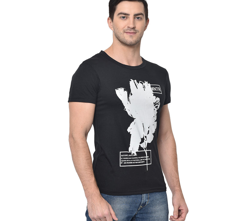 Vimal Jonney Round Neck Black T-shirt For Men's - Vimal Clothing store