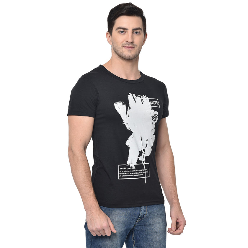 Vimal Jonney Round Neck Black T-shirt For Men's - Vimal Clothing store